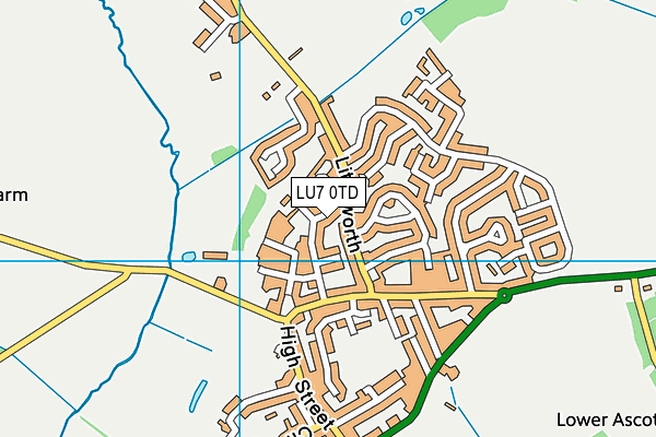 LU7 0TD map - OS VectorMap District (Ordnance Survey)