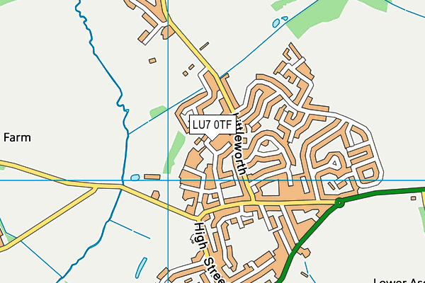 LU7 0TF map - OS VectorMap District (Ordnance Survey)