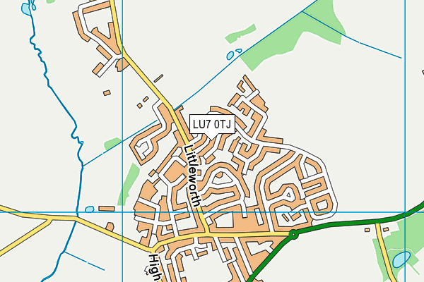 LU7 0TJ map - OS VectorMap District (Ordnance Survey)