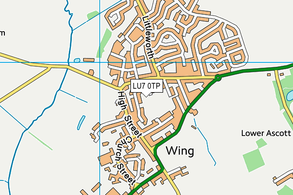 LU7 0TP map - OS VectorMap District (Ordnance Survey)