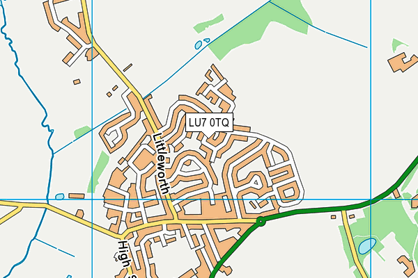LU7 0TQ map - OS VectorMap District (Ordnance Survey)
