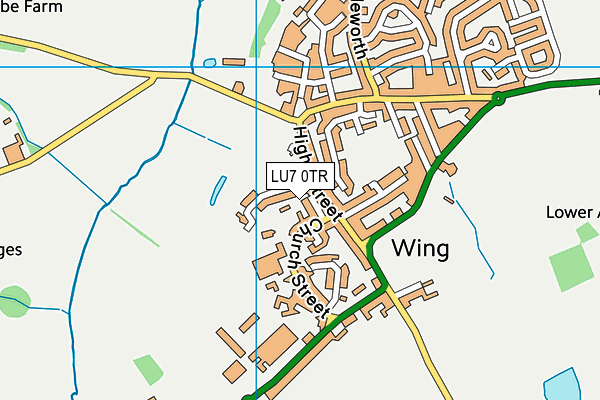 LU7 0TR map - OS VectorMap District (Ordnance Survey)