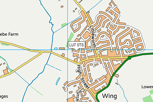 LU7 0TS map - OS VectorMap District (Ordnance Survey)