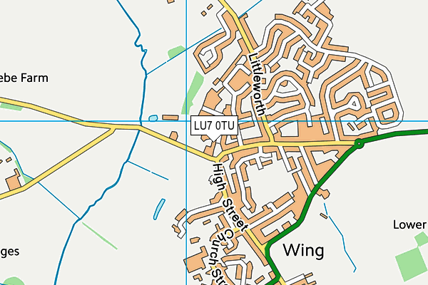 LU7 0TU map - OS VectorMap District (Ordnance Survey)