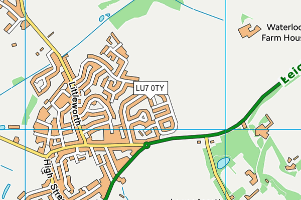 LU7 0TY map - OS VectorMap District (Ordnance Survey)