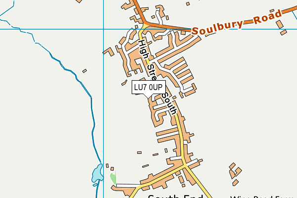 LU7 0UP map - OS VectorMap District (Ordnance Survey)