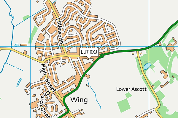 LU7 0XJ map - OS VectorMap District (Ordnance Survey)