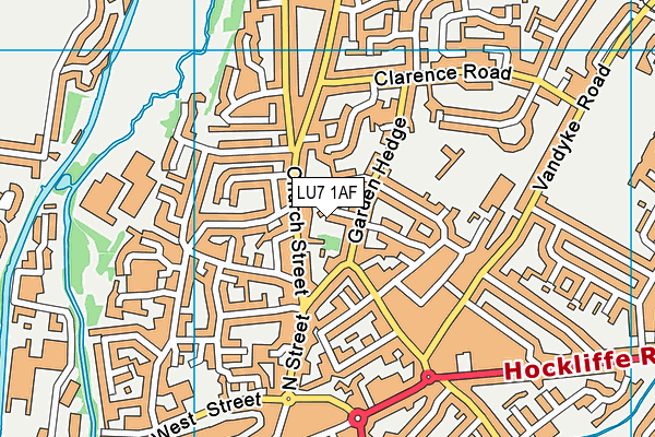 LU7 1AF map - OS VectorMap District (Ordnance Survey)