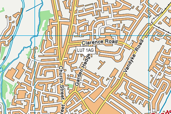 LU7 1AG map - OS VectorMap District (Ordnance Survey)
