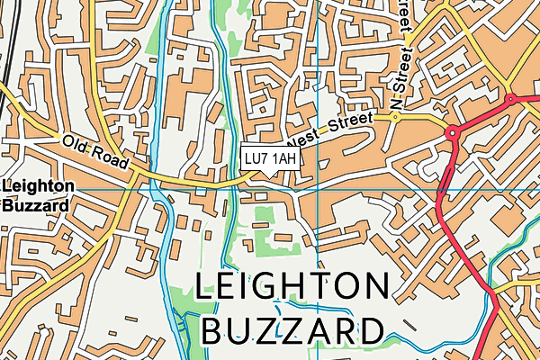 LU7 1AH map - OS VectorMap District (Ordnance Survey)