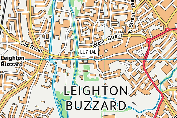 LU7 1AL map - OS VectorMap District (Ordnance Survey)