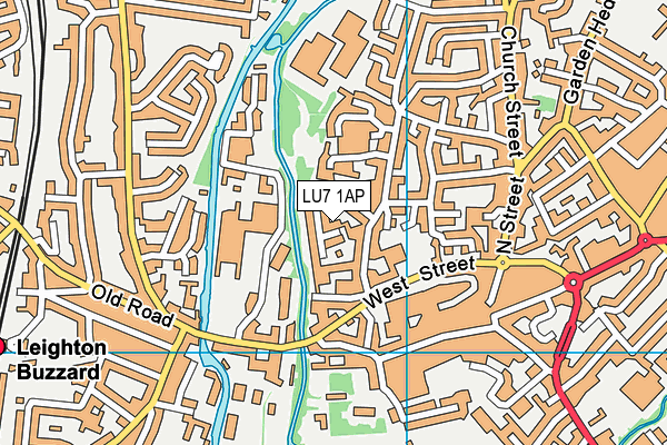 LU7 1AP map - OS VectorMap District (Ordnance Survey)