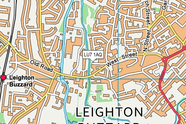 LU7 1AQ map - OS VectorMap District (Ordnance Survey)