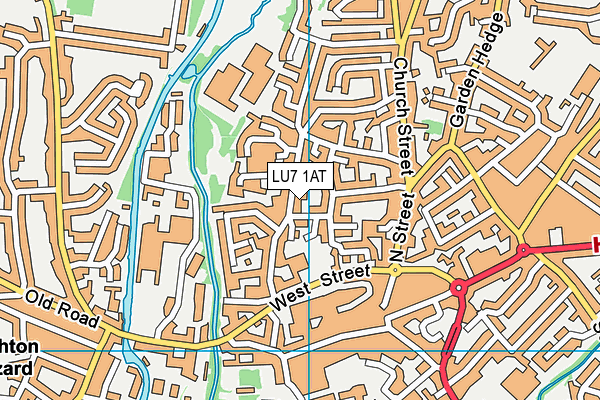 LU7 1AT map - OS VectorMap District (Ordnance Survey)