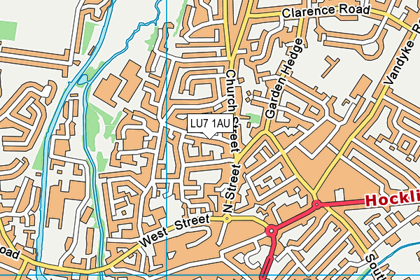 LU7 1AU map - OS VectorMap District (Ordnance Survey)