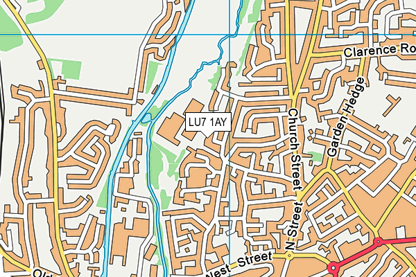 LU7 1AY map - OS VectorMap District (Ordnance Survey)