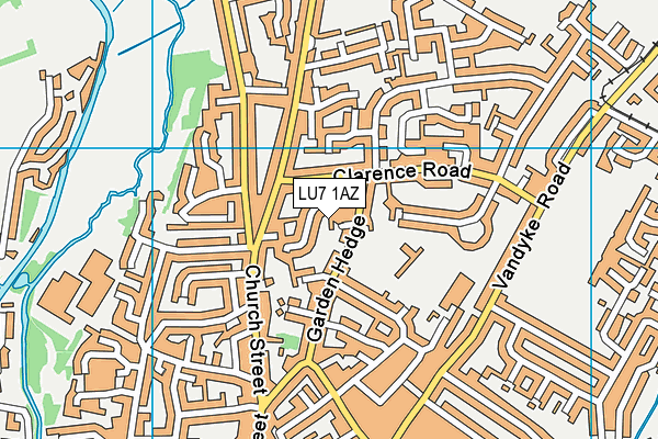LU7 1AZ map - OS VectorMap District (Ordnance Survey)