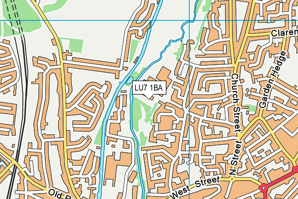 LU7 1BA map - OS VectorMap District (Ordnance Survey)