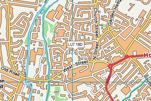 LU7 1BD map - OS VectorMap District (Ordnance Survey)