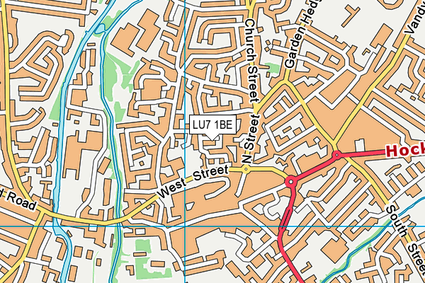 LU7 1BE map - OS VectorMap District (Ordnance Survey)