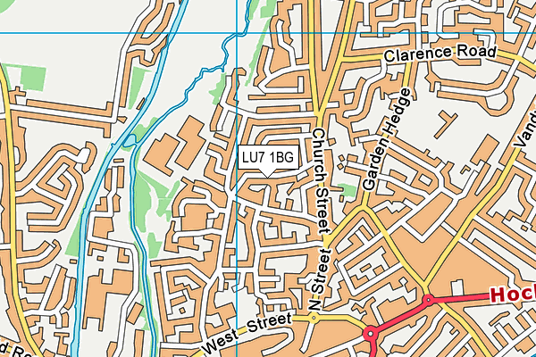 LU7 1BG map - OS VectorMap District (Ordnance Survey)