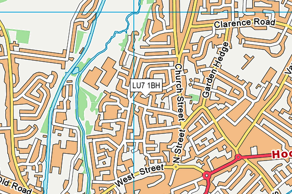 LU7 1BH map - OS VectorMap District (Ordnance Survey)