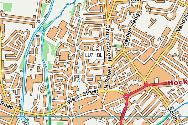 LU7 1BL map - OS VectorMap District (Ordnance Survey)