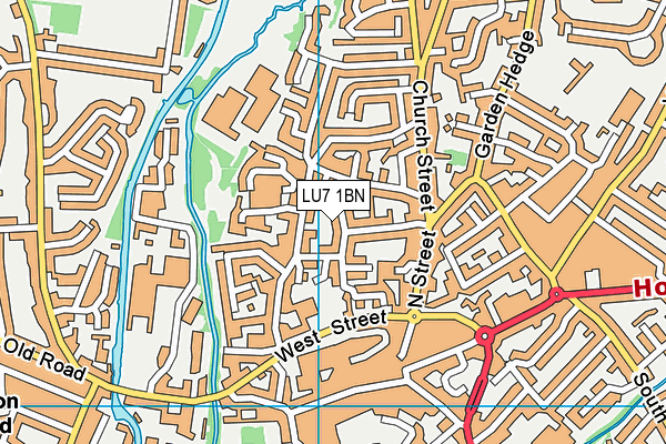 LU7 1BN map - OS VectorMap District (Ordnance Survey)