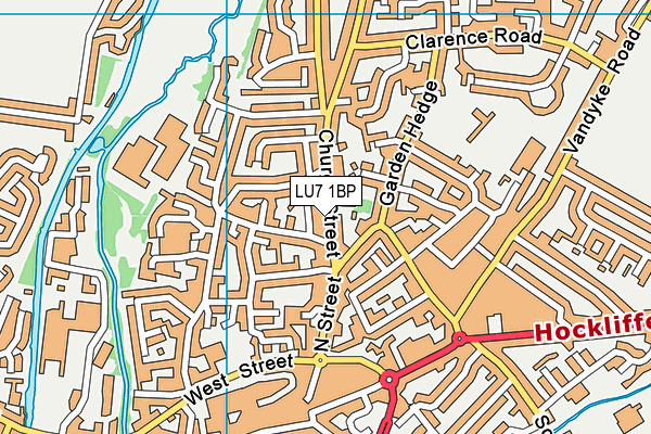 LU7 1BP map - OS VectorMap District (Ordnance Survey)