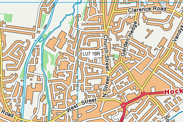 LU7 1BR map - OS VectorMap District (Ordnance Survey)