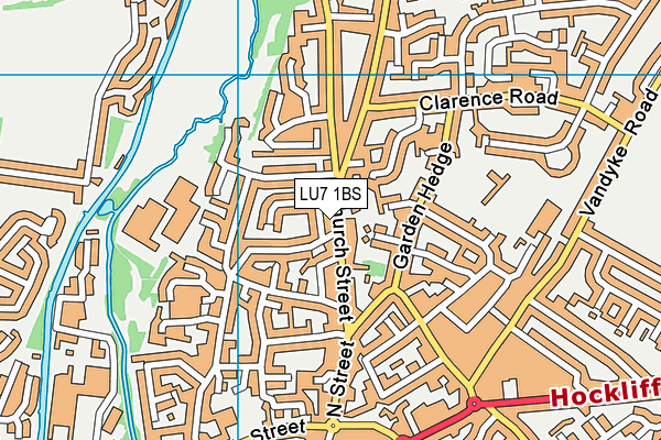LU7 1BS map - OS VectorMap District (Ordnance Survey)