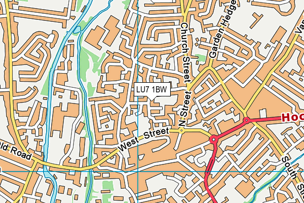 LU7 1BW map - OS VectorMap District (Ordnance Survey)