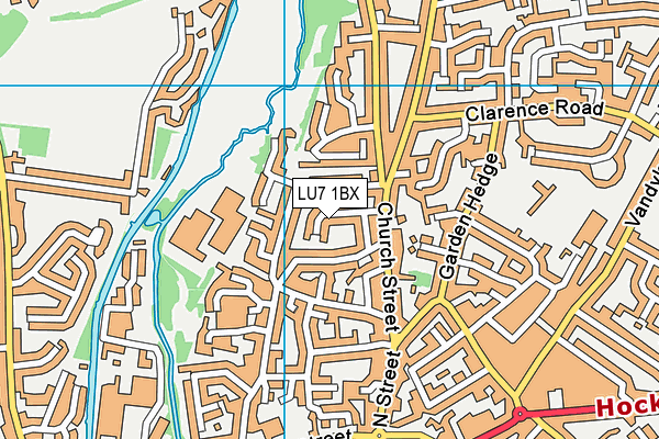 LU7 1BX map - OS VectorMap District (Ordnance Survey)