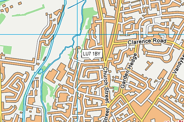 LU7 1BY map - OS VectorMap District (Ordnance Survey)
