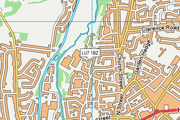 LU7 1BZ map - OS VectorMap District (Ordnance Survey)