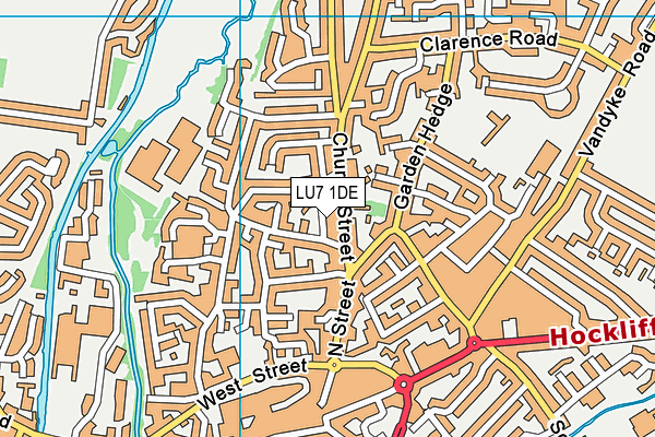 LU7 1DE map - OS VectorMap District (Ordnance Survey)