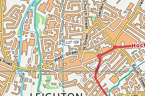 LU7 1DF map - OS VectorMap District (Ordnance Survey)