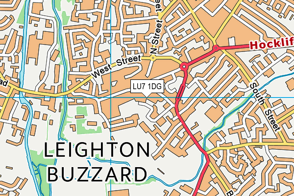 LU7 1DG map - OS VectorMap District (Ordnance Survey)