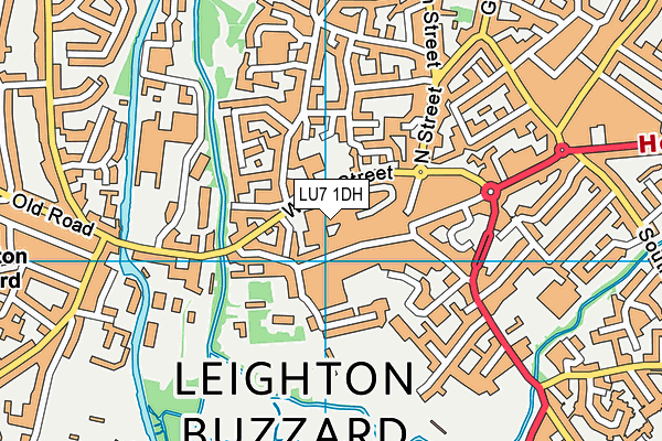 LU7 1DH map - OS VectorMap District (Ordnance Survey)