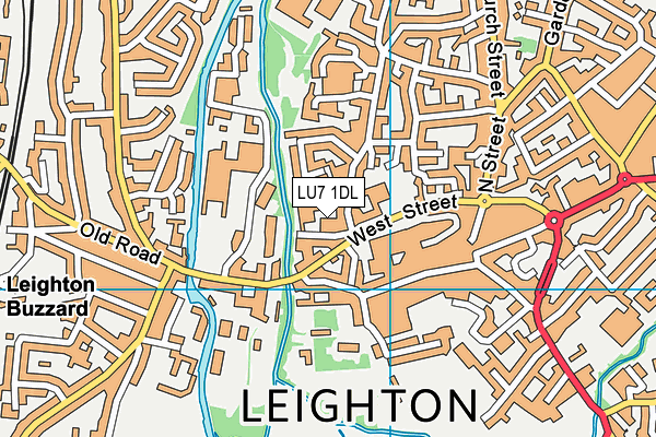 LU7 1DL map - OS VectorMap District (Ordnance Survey)