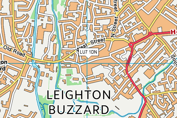 LU7 1DN map - OS VectorMap District (Ordnance Survey)