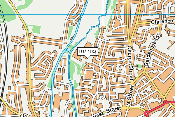 LU7 1DQ map - OS VectorMap District (Ordnance Survey)