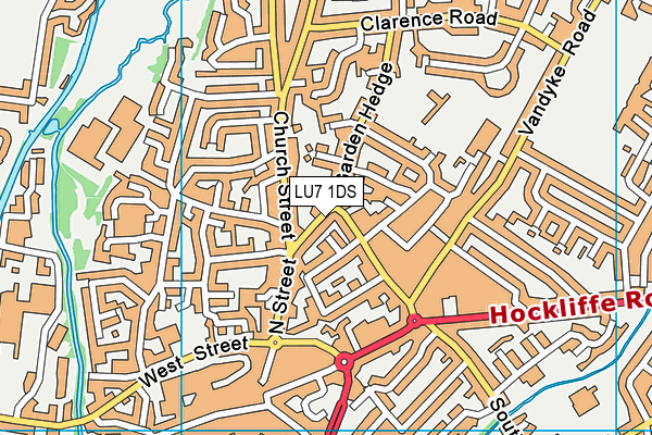 LU7 1DS map - OS VectorMap District (Ordnance Survey)