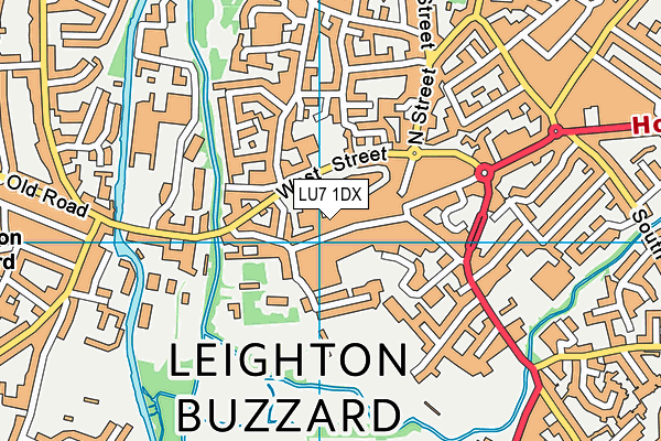 LU7 1DX map - OS VectorMap District (Ordnance Survey)