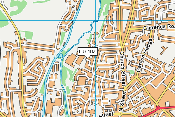 LU7 1DZ map - OS VectorMap District (Ordnance Survey)