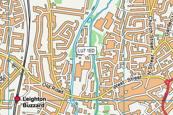 LU7 1ED map - OS VectorMap District (Ordnance Survey)