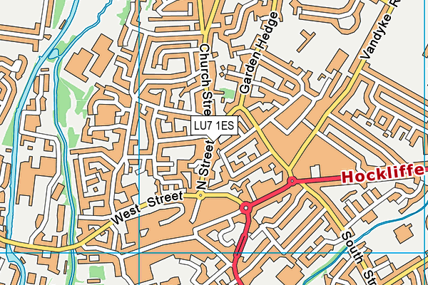 LU7 1ES map - OS VectorMap District (Ordnance Survey)