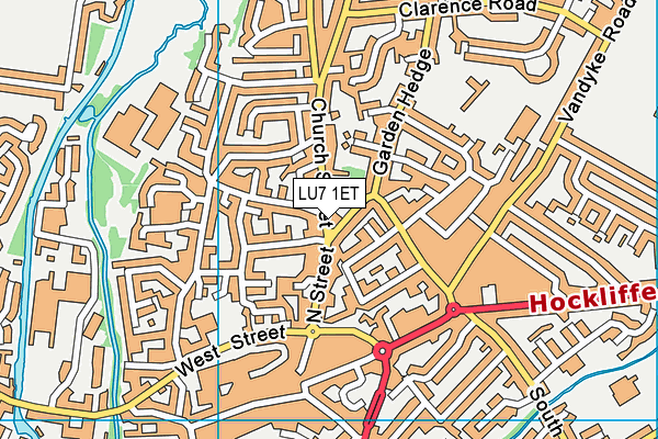 LU7 1ET map - OS VectorMap District (Ordnance Survey)