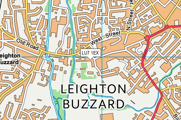 Leighton Middle School map (LU7 1EX) - OS VectorMap District (Ordnance Survey)