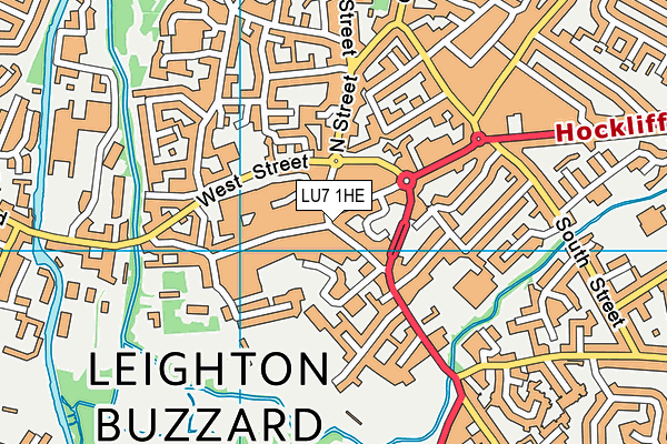 LU7 1HE map - OS VectorMap District (Ordnance Survey)